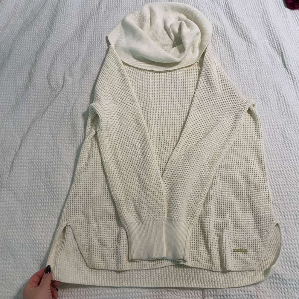 Michael Kors New White Cowl Neck Sweater
